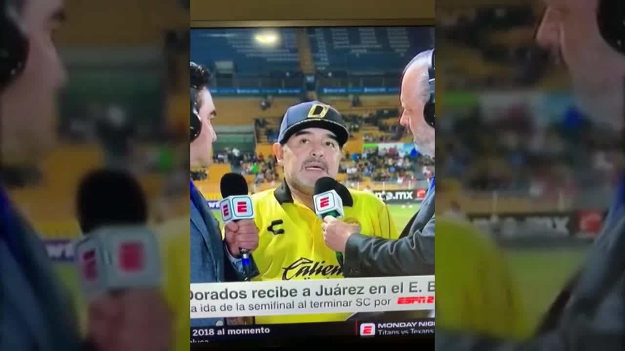 Maradona, tras la victoria con Dorados