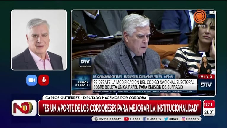 El diputado Gutiérrez aseguró que el proyecto de Boleta Única toma “como base el modelo córdoba”