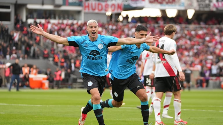 El cabezazo de Morales para el empate 1 a 1 de Belgrano a River