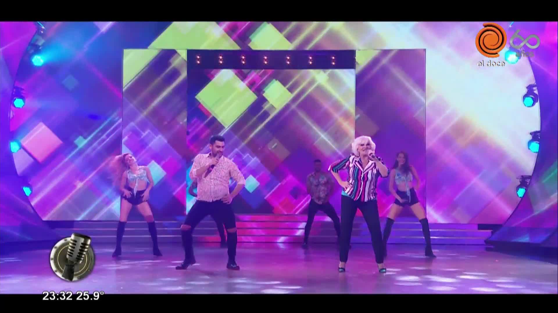 Luisa Albinoni bailó, pero se olvidó la canción