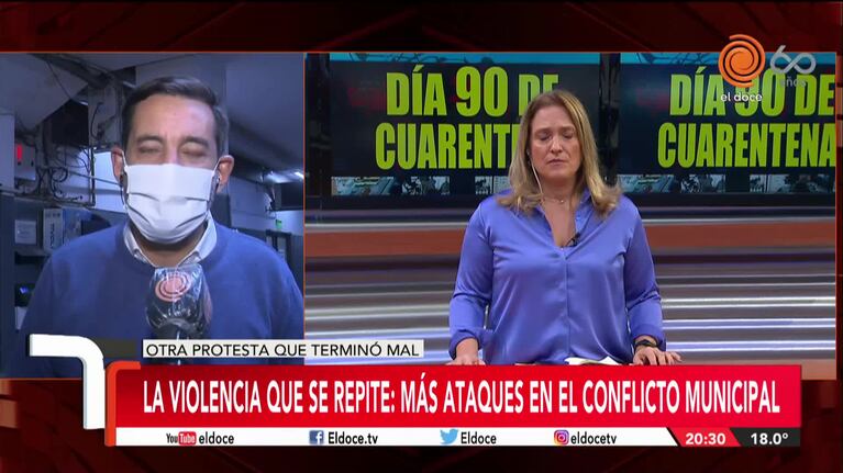 La Municipalidad repudió la violenta protesta del SUOEM