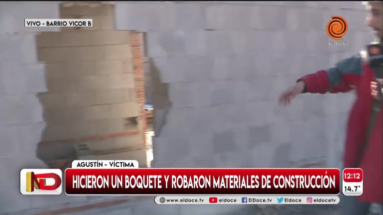 El dolor del cordobés al que le robaron y destruyeron la obra de su casa