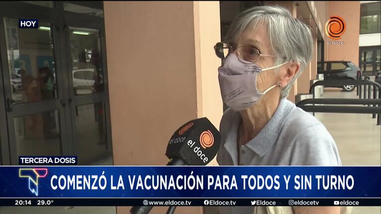 Tercera dosis: comenzó la vacunación para todos y sin turno