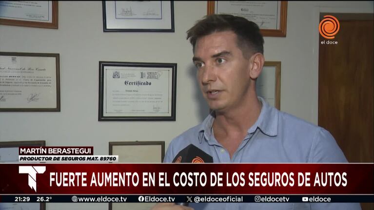Fuerte aumento del valor de los seguros de autos