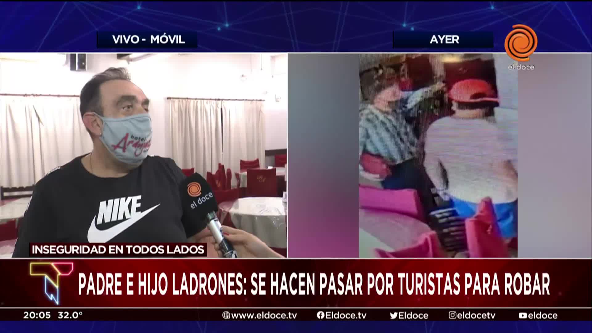 Padre e hijo robaron en un hotel de Carlos Paz