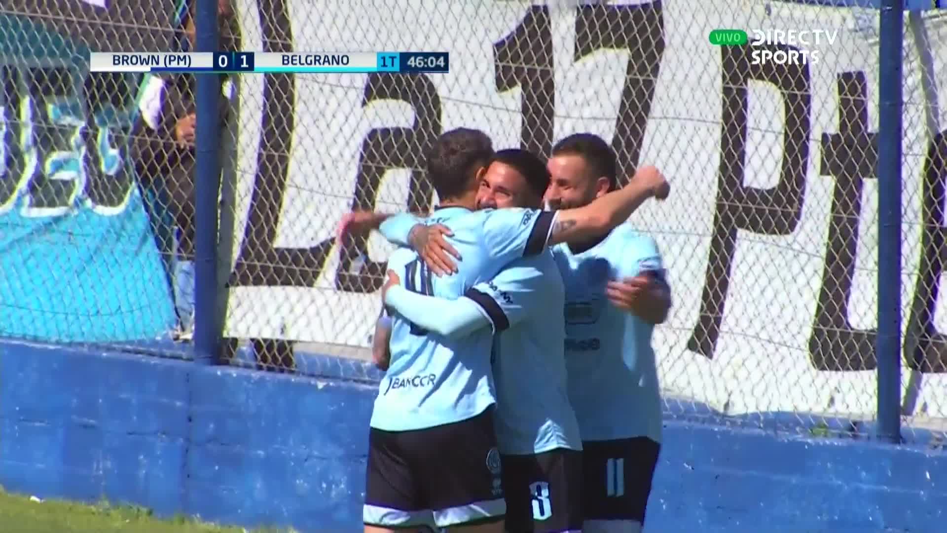 Vegetti y el 1-0 de Belgrano a Brown de Madryn