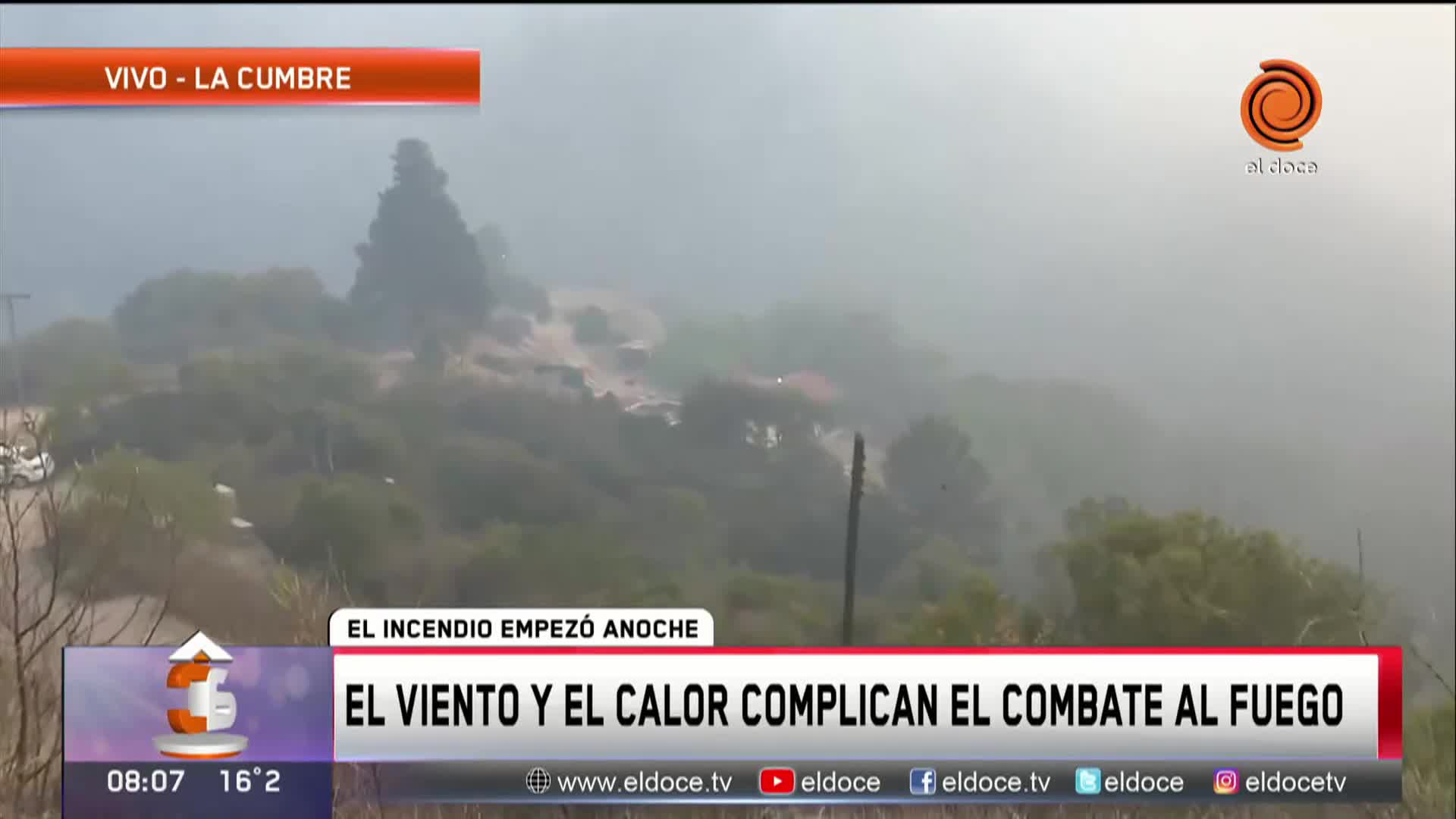 El dramático incendio en La Cumbre