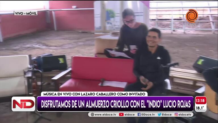 Música en vivo y un almuerzo criollo con El “Indio” Rojas