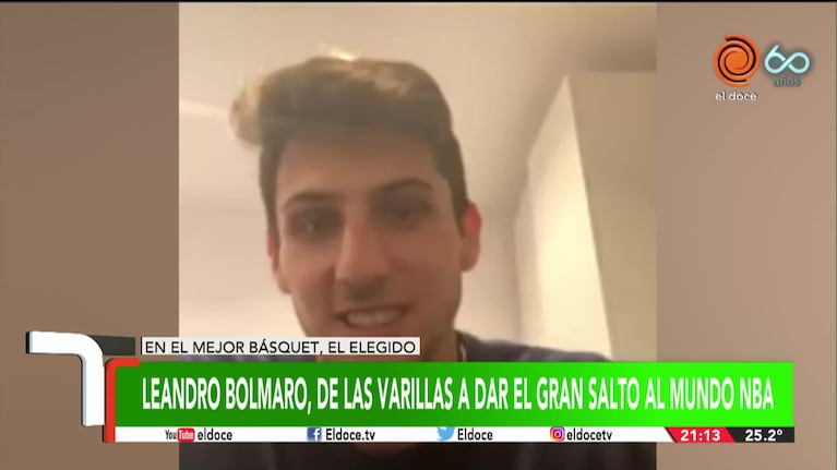 Bolmaro y la NBA: "Todavía no lo puedo creer, ayer dormí dos horas"