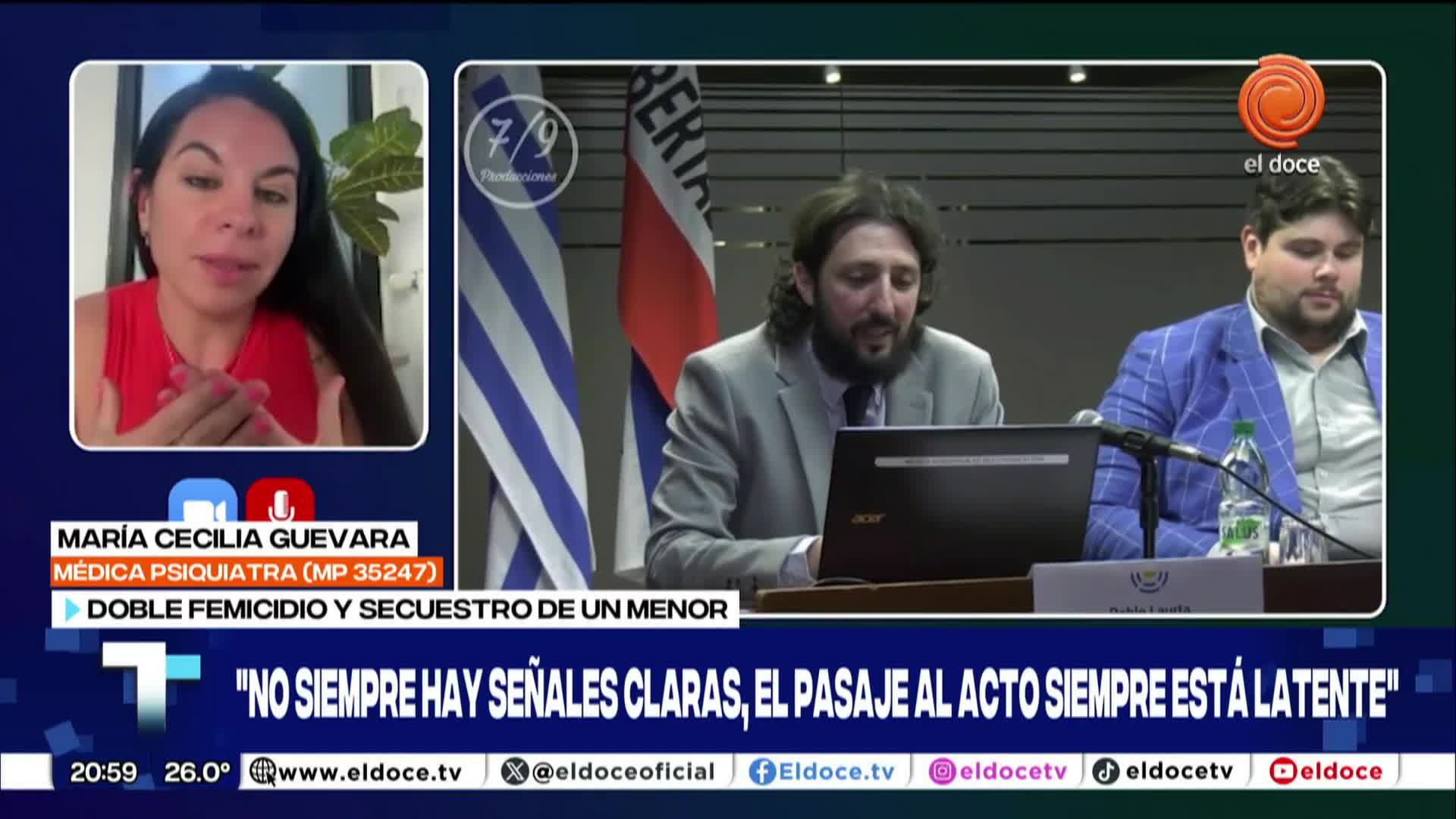 Telenoche y entrevista con una médica psiquiátrica 