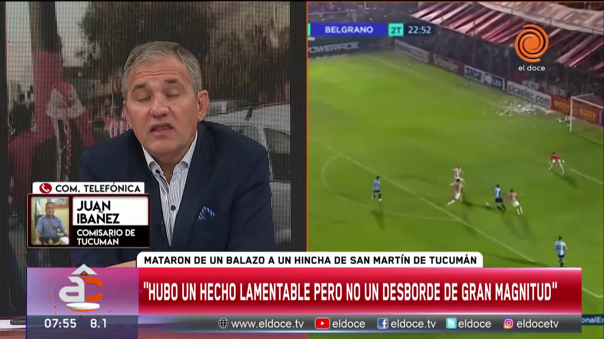 La palabra de un comisario de Tucumán tras el crimen del hincha de San Martín