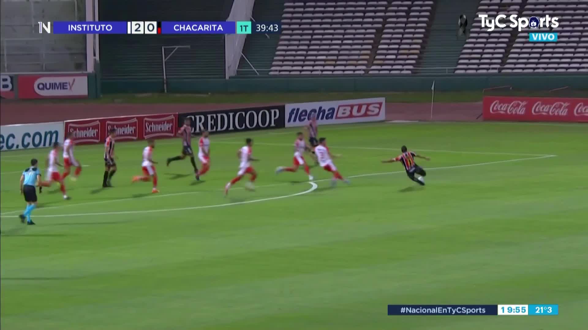 El gol de Freites para Instituto ante Chacarita