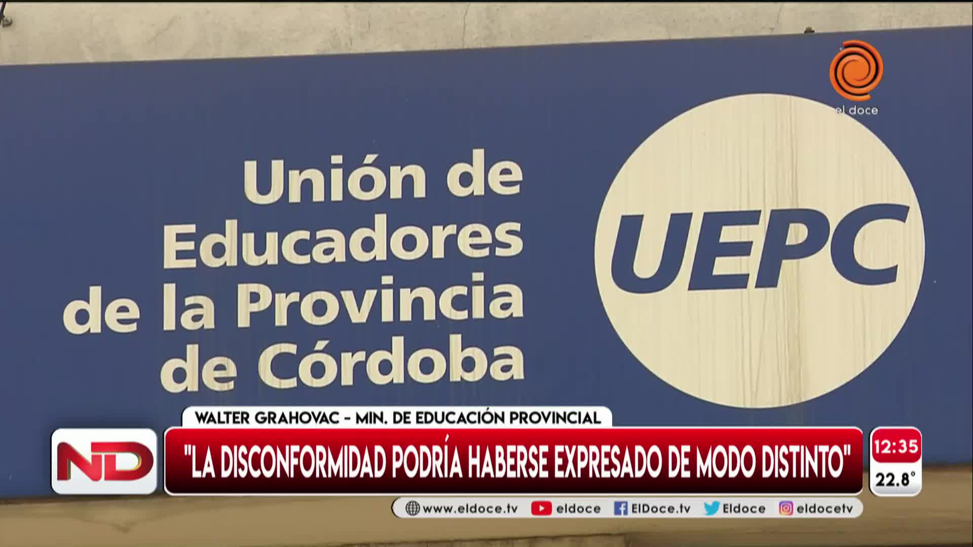 Grahovac sobre el paro docente: “Altera el ritmo pedagógico”