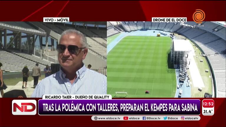 Temen no quitar todo el escenario del show de Sabina para el partido de Talleres