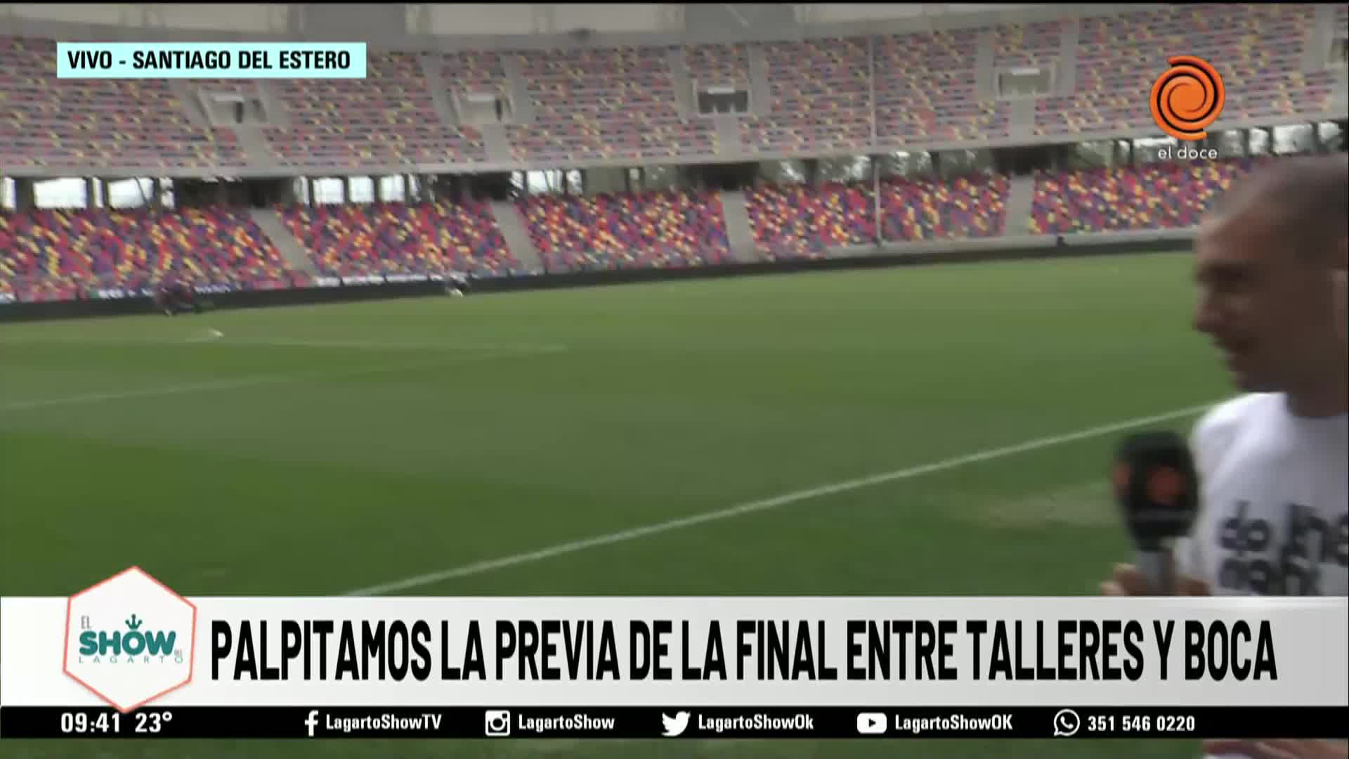 El Doce recorrió el estadio de la final entre Talleres y Boca