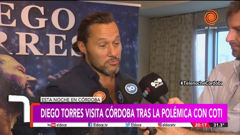 Sin cassette: Diego Torres vuelve a Córdoba