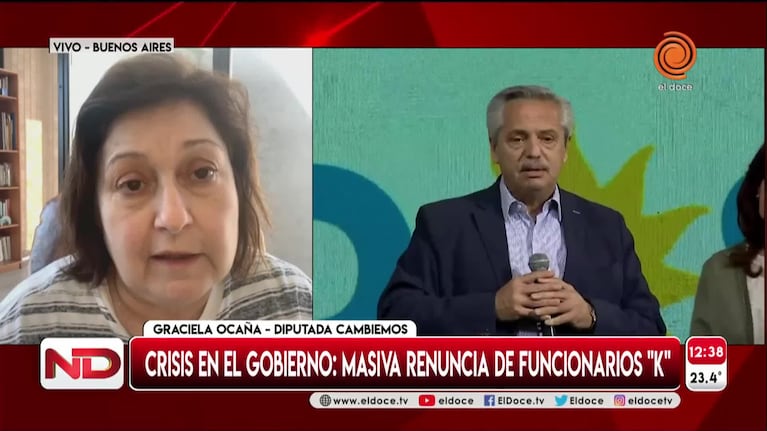 Crisis en el Gobierno: Ocaña consideró que está en disputa quién tiene el poder