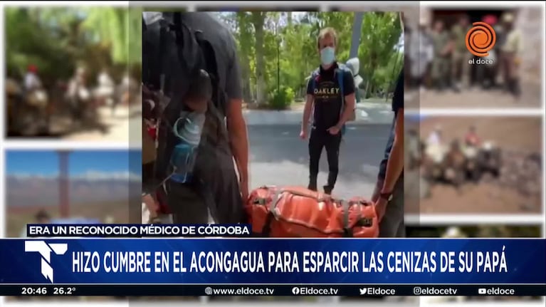 Subió el Aconcagua para homenajear a su papá fallecido por Covid