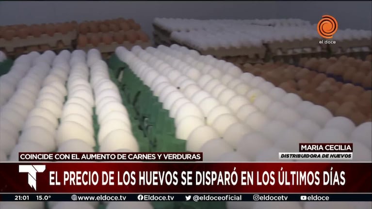Los motivos del fuerte aumento en los precios de los huevos