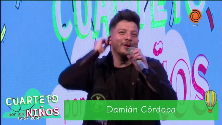 Damián Córdoba participó en Cuarteto por los Niños