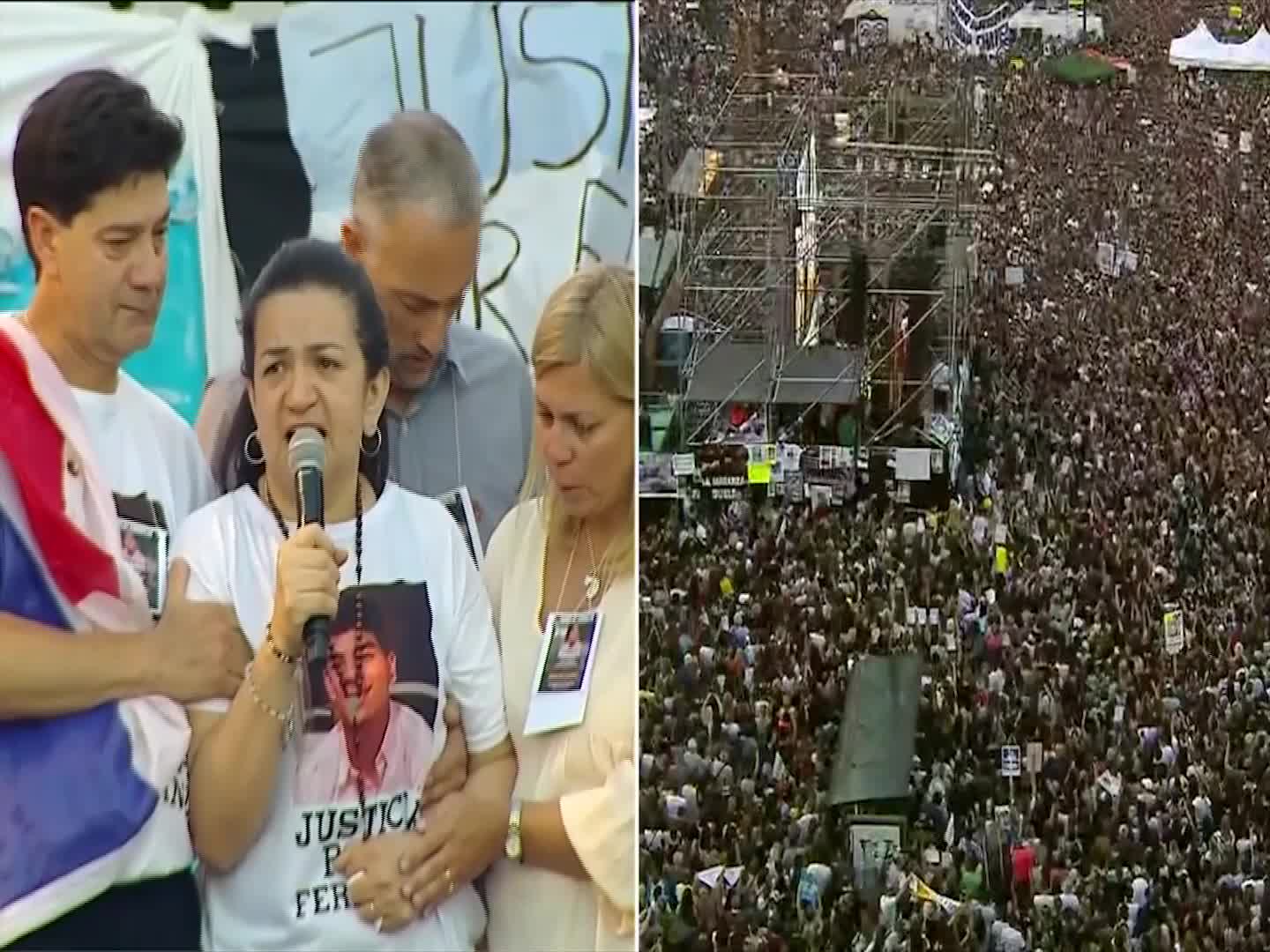 El pedido de justicia de la mamá de Fernando durante la marcha