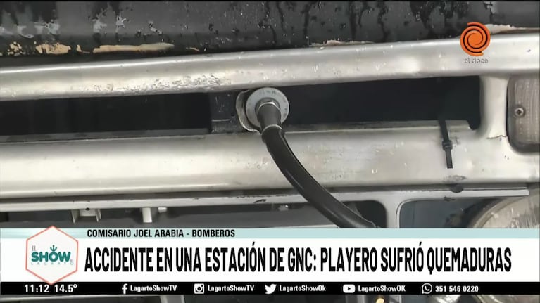 Un playero se quemó cuando cargaba GNC