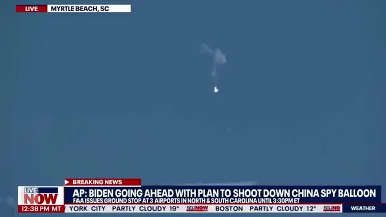 Derribaron el globo chino espía en EEUU