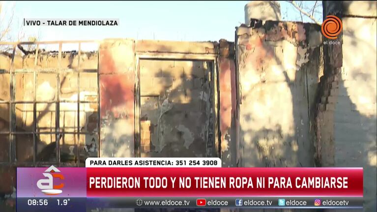 Una vela provocó el incendio total de una casa