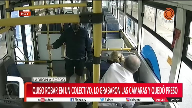 Quiso robar en un trole, lo grabaron y fue preso