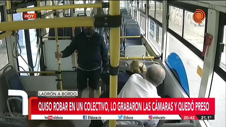 Quiso robar en un trole, lo grabaron y fue preso