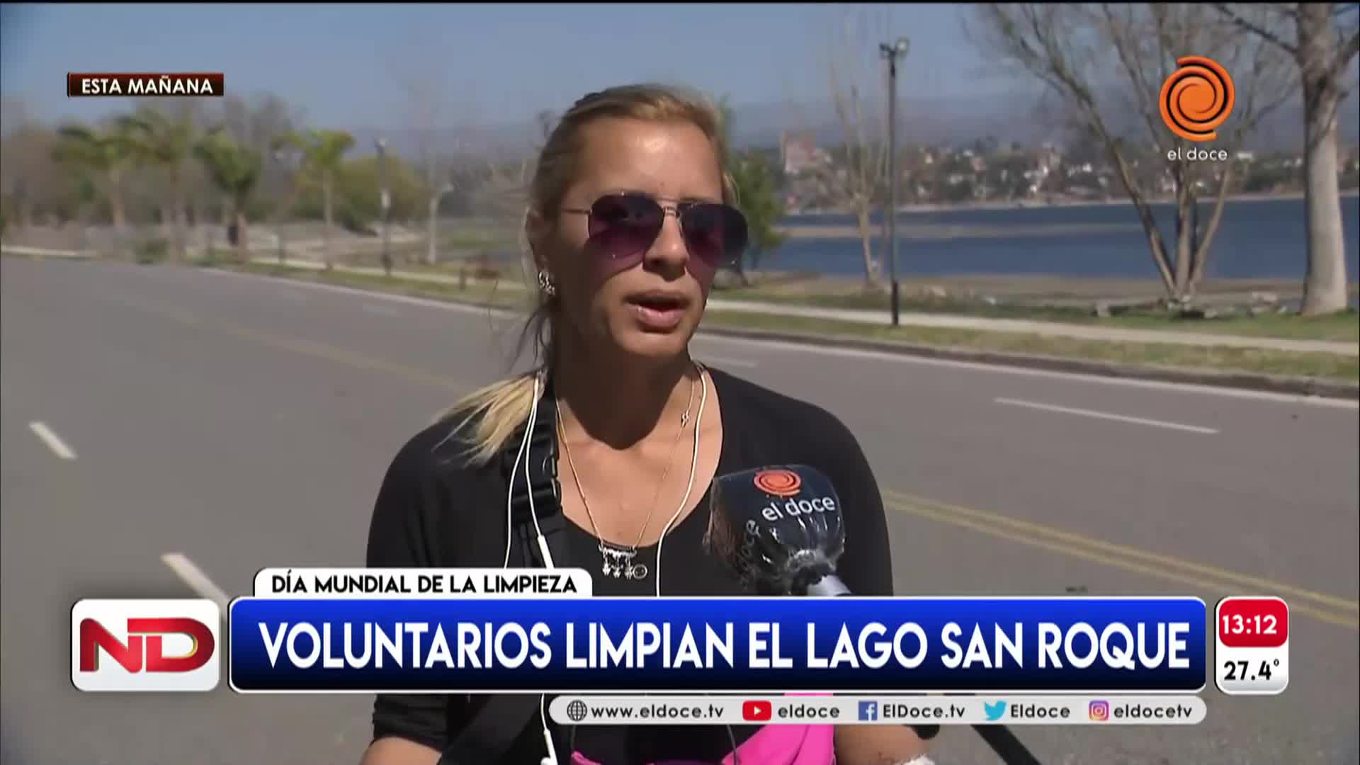 Voluntarios se unieron para limpiar el Lago San Roque