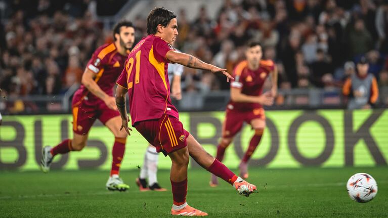 El primer gol de Dybala en la Roma tras volver de la lesión