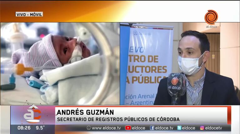 Córdoba: los registros civiles "móviles" inscriben a bebés en el hospital