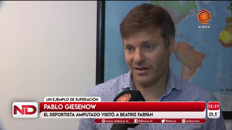El gesto de Pablo Giesenow con la mujer amputada