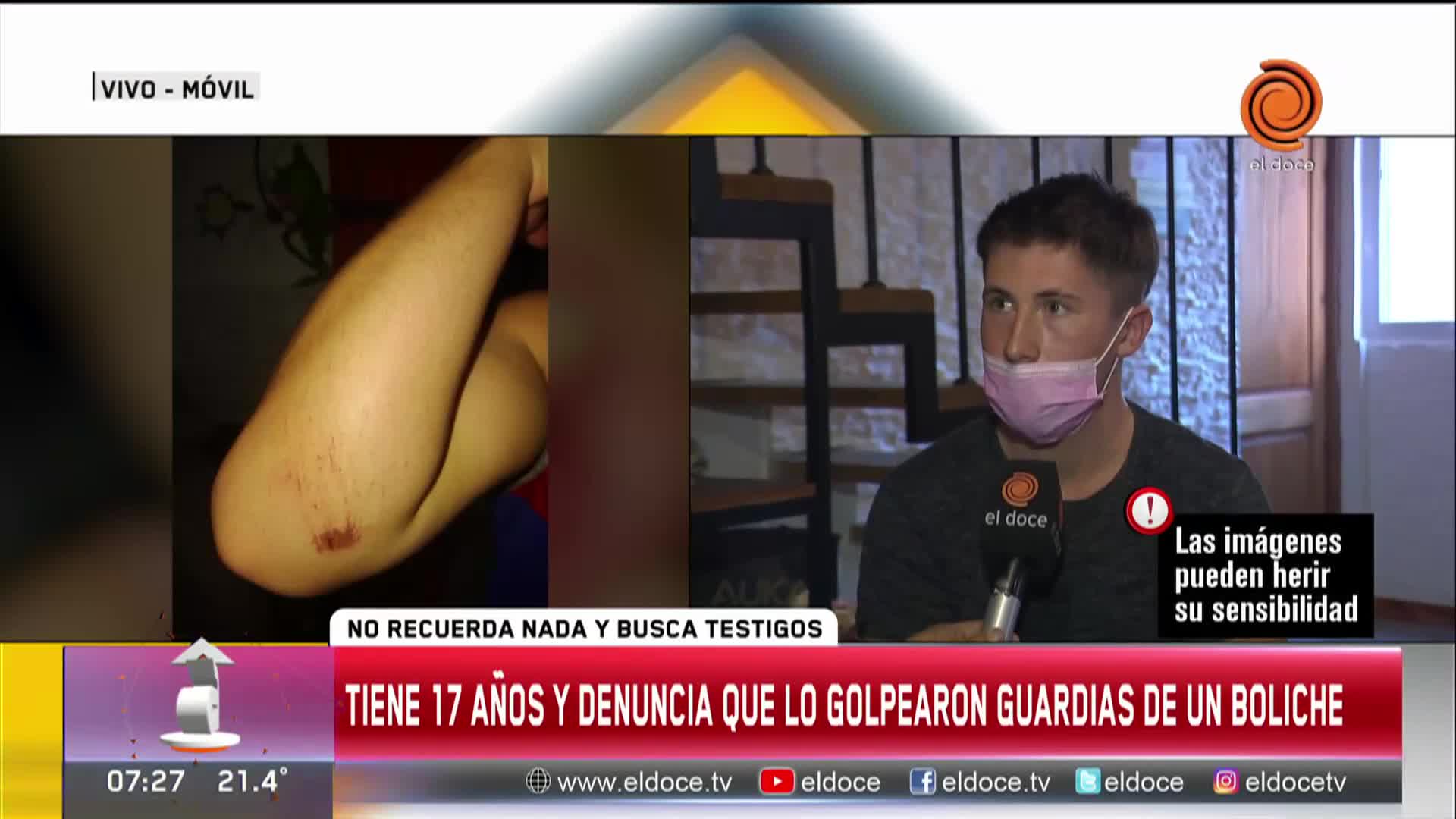 Denunció que fue golpeado por patovicas de un boliche