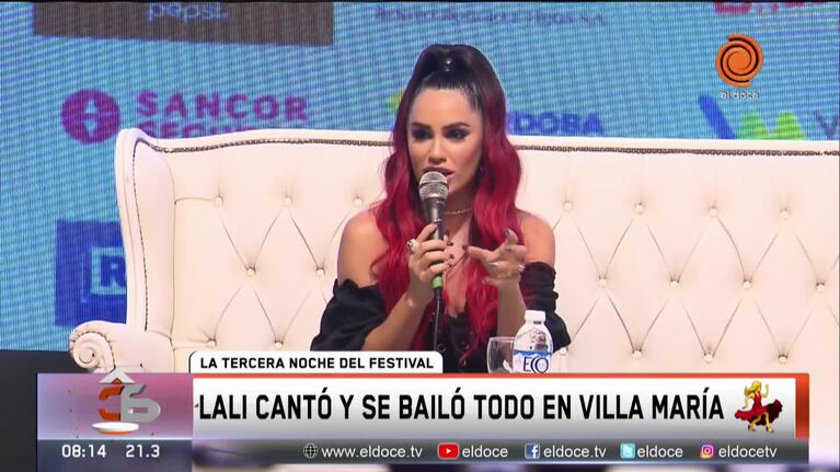 Lali habló de posibles colaboraciones en Villa María