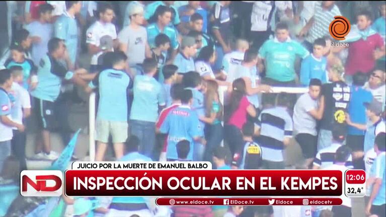 Juicio por la muerte de Emanuel Balbo: la inspección en el Kempes