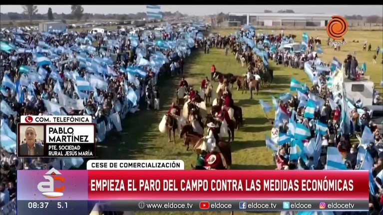 Empezó el paro del campo contra el Gobierno Nacional