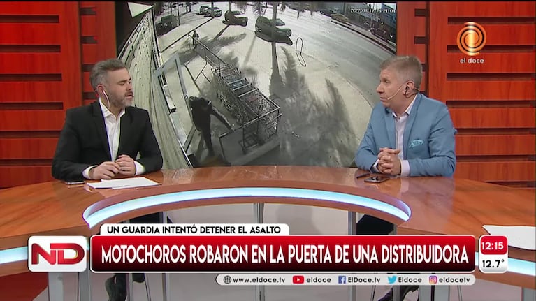 Le robaron al frente de una distribuidora a plena luz del día  