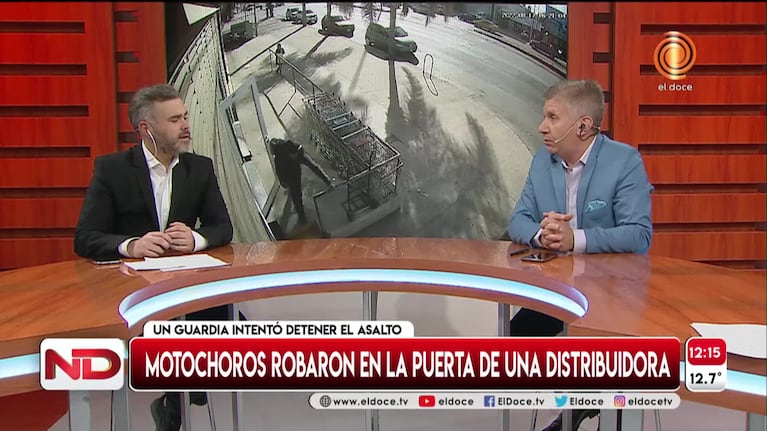 Le robaron al frente de una distribuidora a plena luz del día