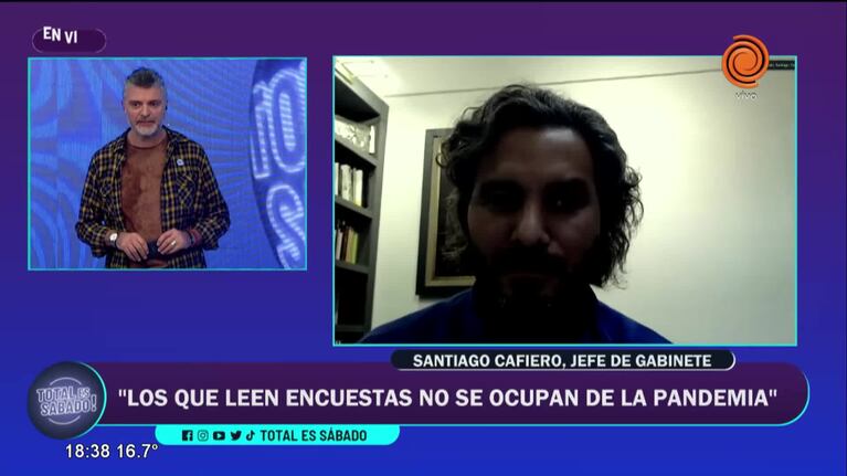 Santiago Cafiero: "Los que están leyendo encuestas no se están ocupando de la pandemia"