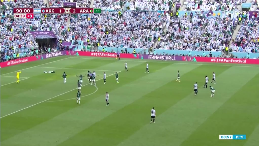 El impresionante choque entre dos jugadores saudíes