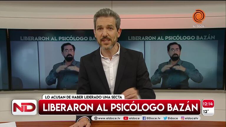 Liberaron al psicólogo Marcelo Bazán tras el pago de una fianza