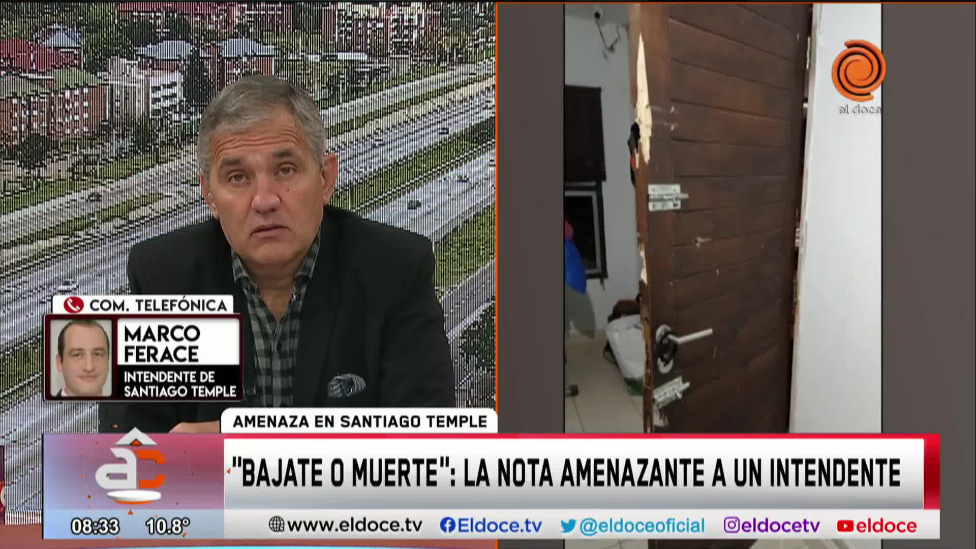 El intendente de Santiago Temple denunció amenazas y señaló a su rival