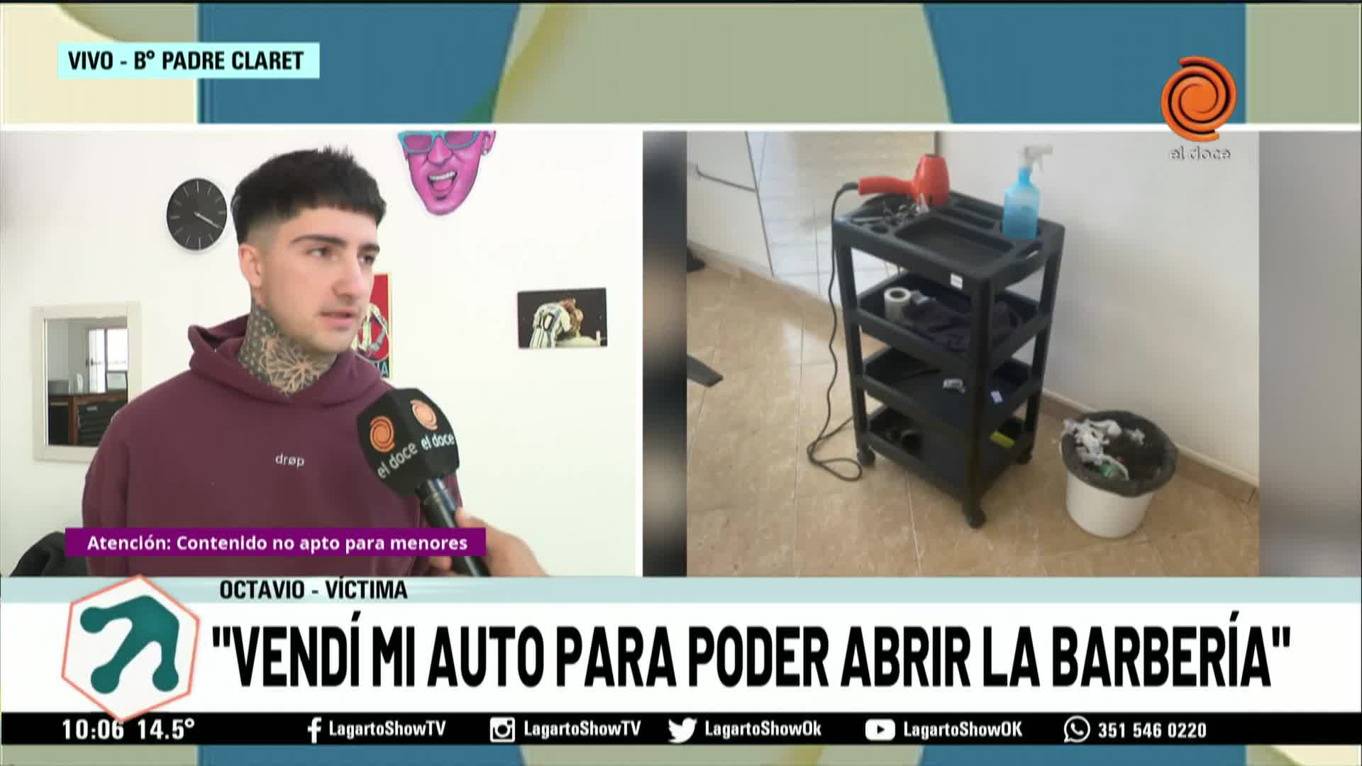 Le desvalijaron la barbería que abrió hace seis meses