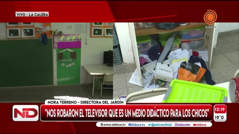 La angustia de la directora de una escuela asaltada