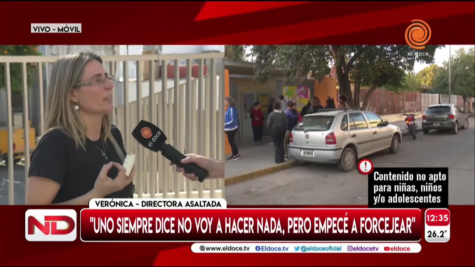 La docente asaltada en Córdoba dijo que los robos son “todos los días”