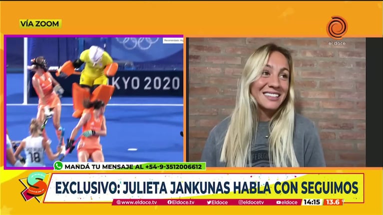 Julieta Jankunas regresó a Córdoba tras la medalla de plata con Las Leonas