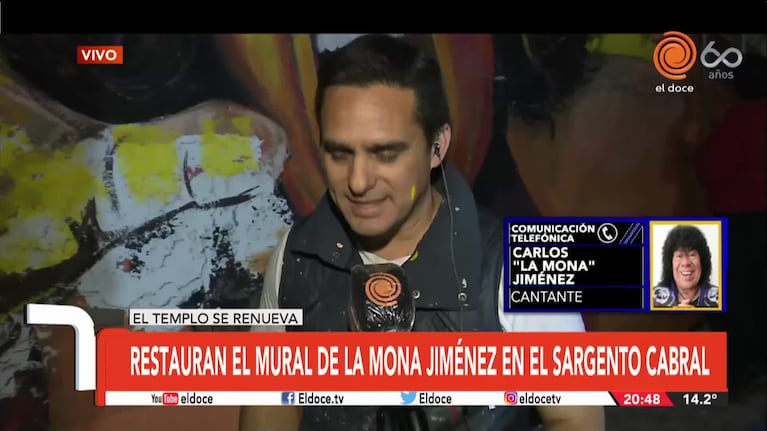 Restauran el mural de la Mona Jiménez en el Sargento Cabral