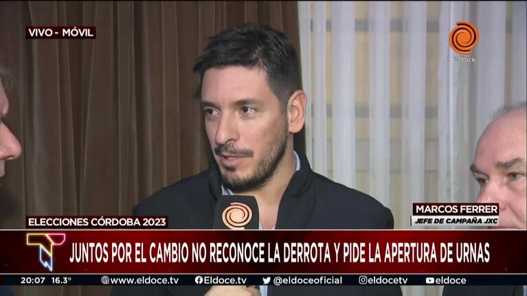 Juntos por el Cambio pidió contar todas las actas "para tener certezas"